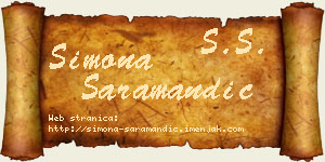 Simona Saramandić vizit kartica